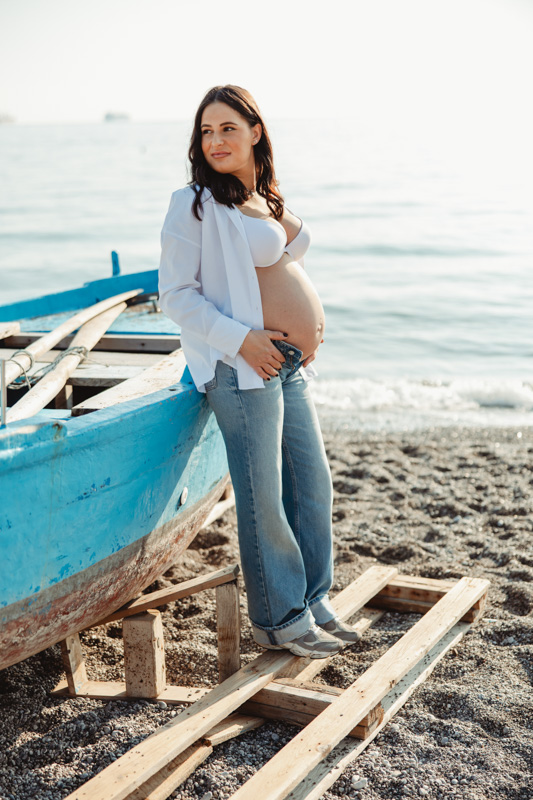 Servizio Fotografico Maternity in Costiera Amalfitana: Ledys e Gianluca a Vietri sul Mare